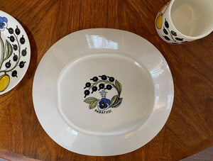 Bottoom of Arabia Paratiis Oval Dinner Plate Designed by Birger Kaipiainen- Cook Street Vintage