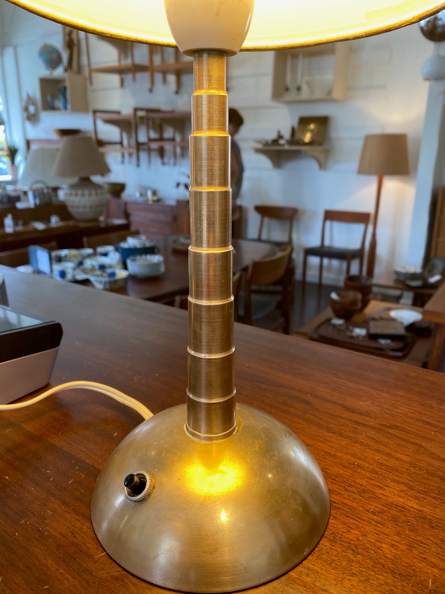 Small Art Deco Brass Lamp