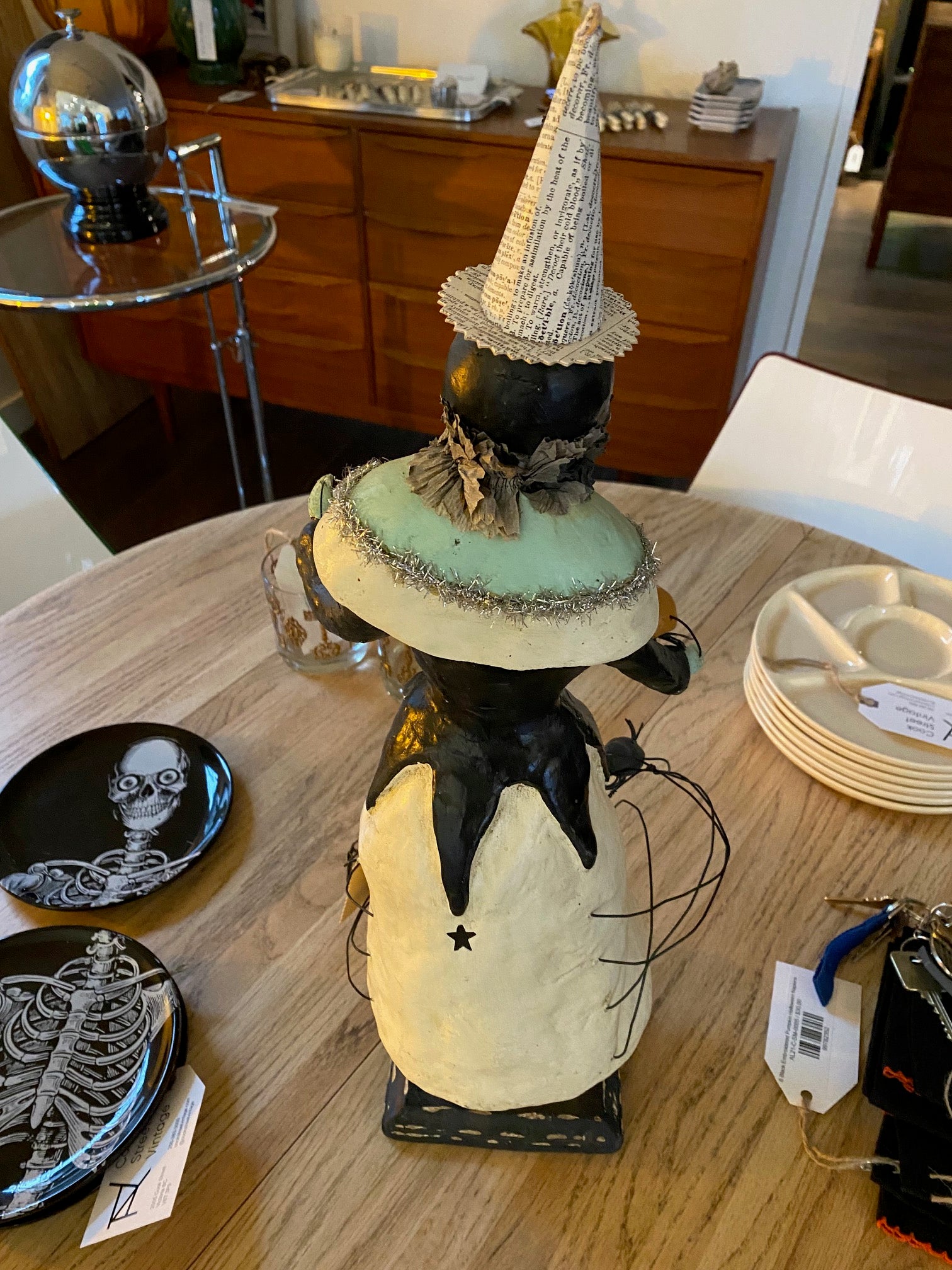 Reverse side of "Witching Hour" witch doll by Nicole Sayre- Cook Street Vintage