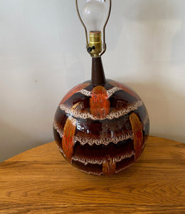 MCM Drip Glaze Table Lamp by Maurice Chalvignac- Cook Street Vintage