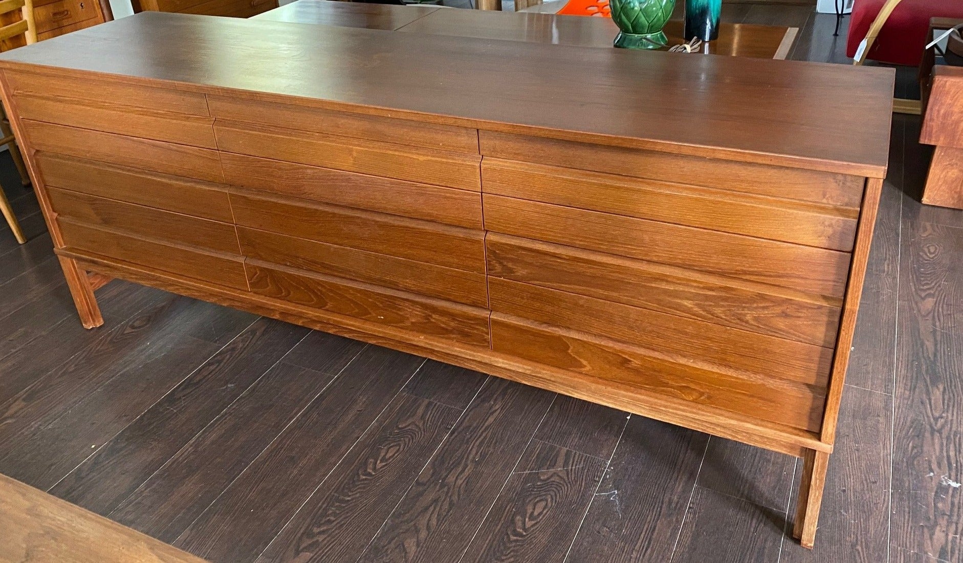 MCM 9 Drawer teak dresser credenza - Cook Street Vintage