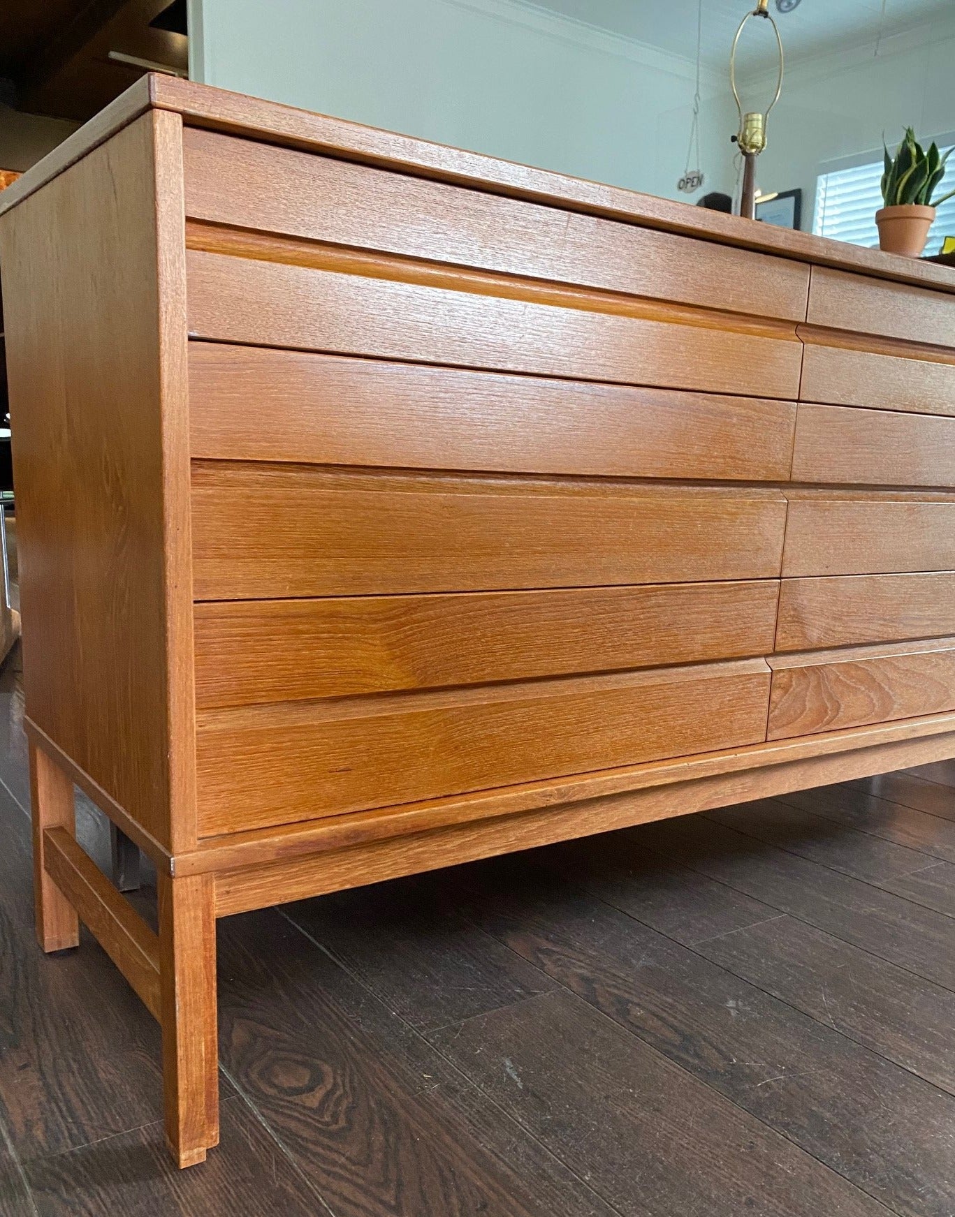 MCM 9 Drawer teak dresser credenza - Cook Street Vintage