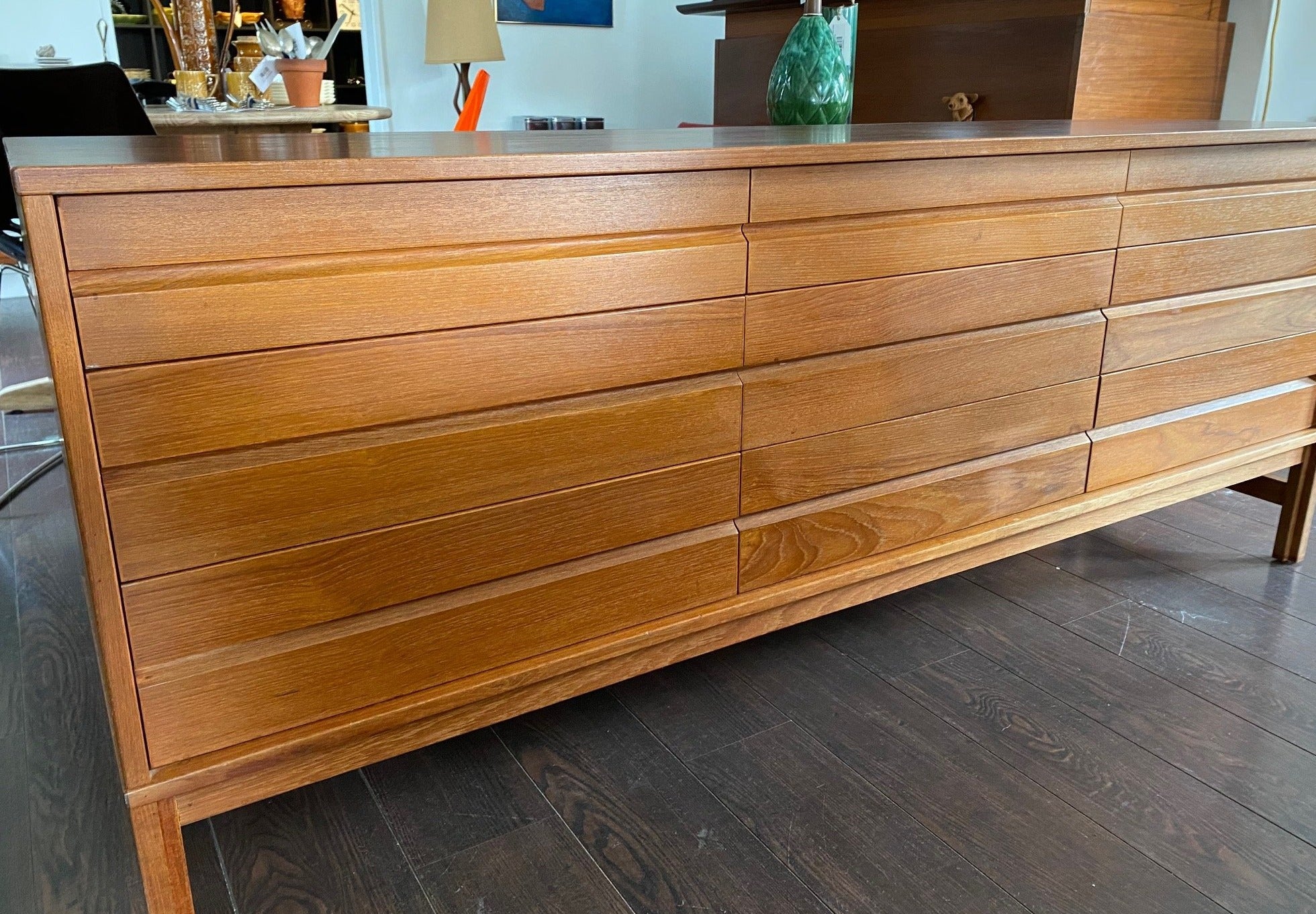 MCM 9 Drawer teak dresser credenza - Cook Street Vintage