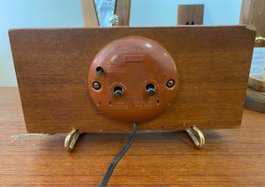 back of MCM General Electric Alarm Clock Model LR-259L - Cook Street Vintage