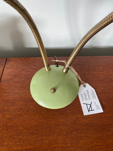 1950s Avocado Green Goose Neck Desk Lamp- Cook Street Vintage
