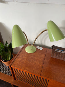 1950s Avocado Green Goose Neck Desk Lamp- Cook Street Vintage