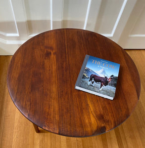 France and Son Round restored teak mid century  coffee table- Cook Street Vintage