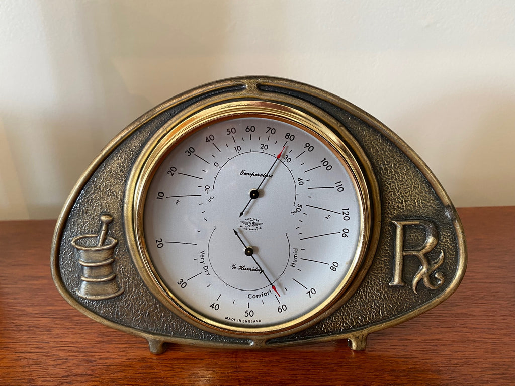 Vintage Desktop Apothecary Barometer- Cook Street Vintage