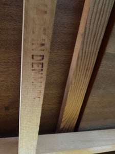 marking on bottom of Danish MCM Teak Dining Table- Cook Street Vintage