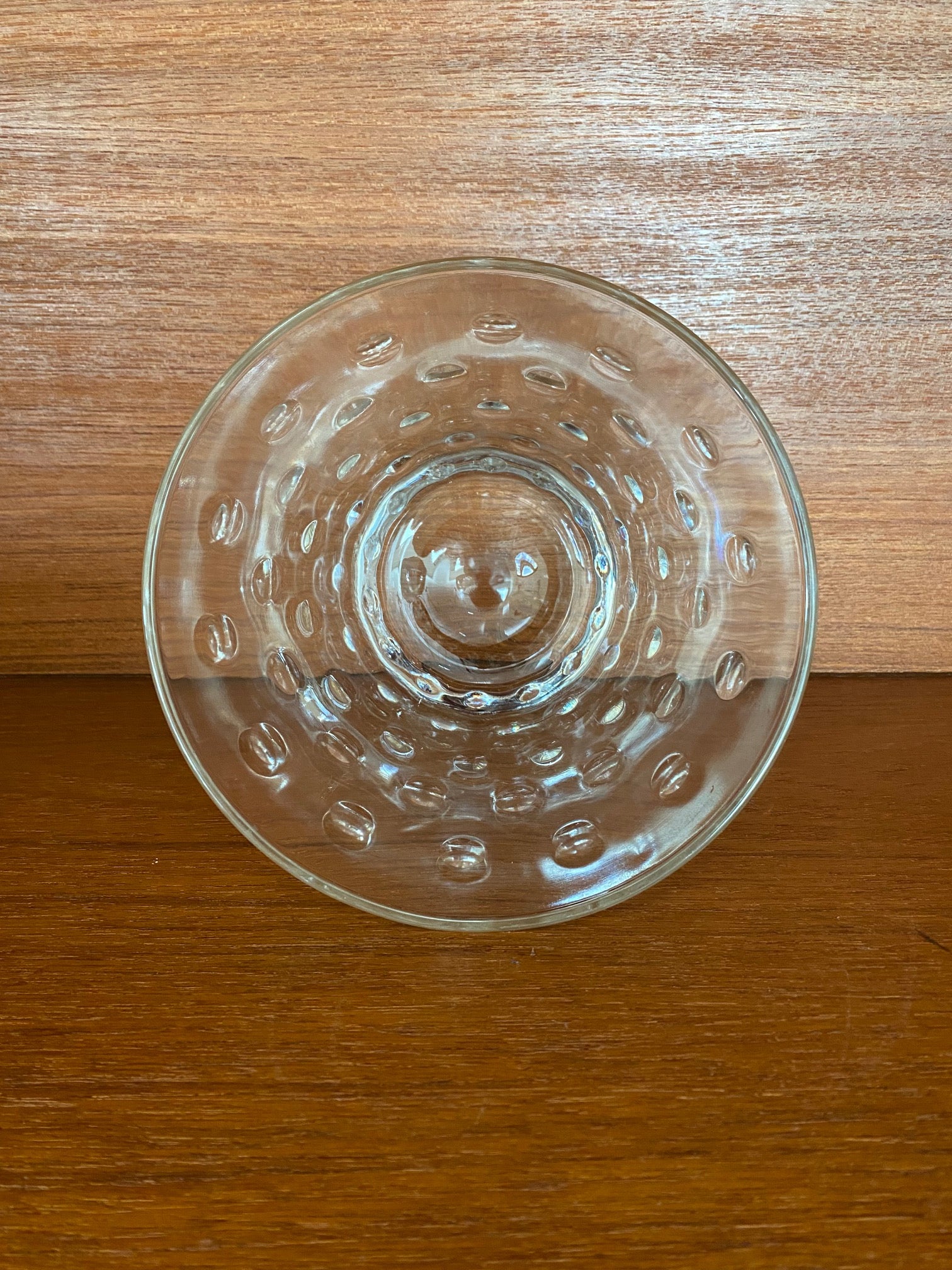 Interior dimpled glass bowl- Cook Street Vintage
