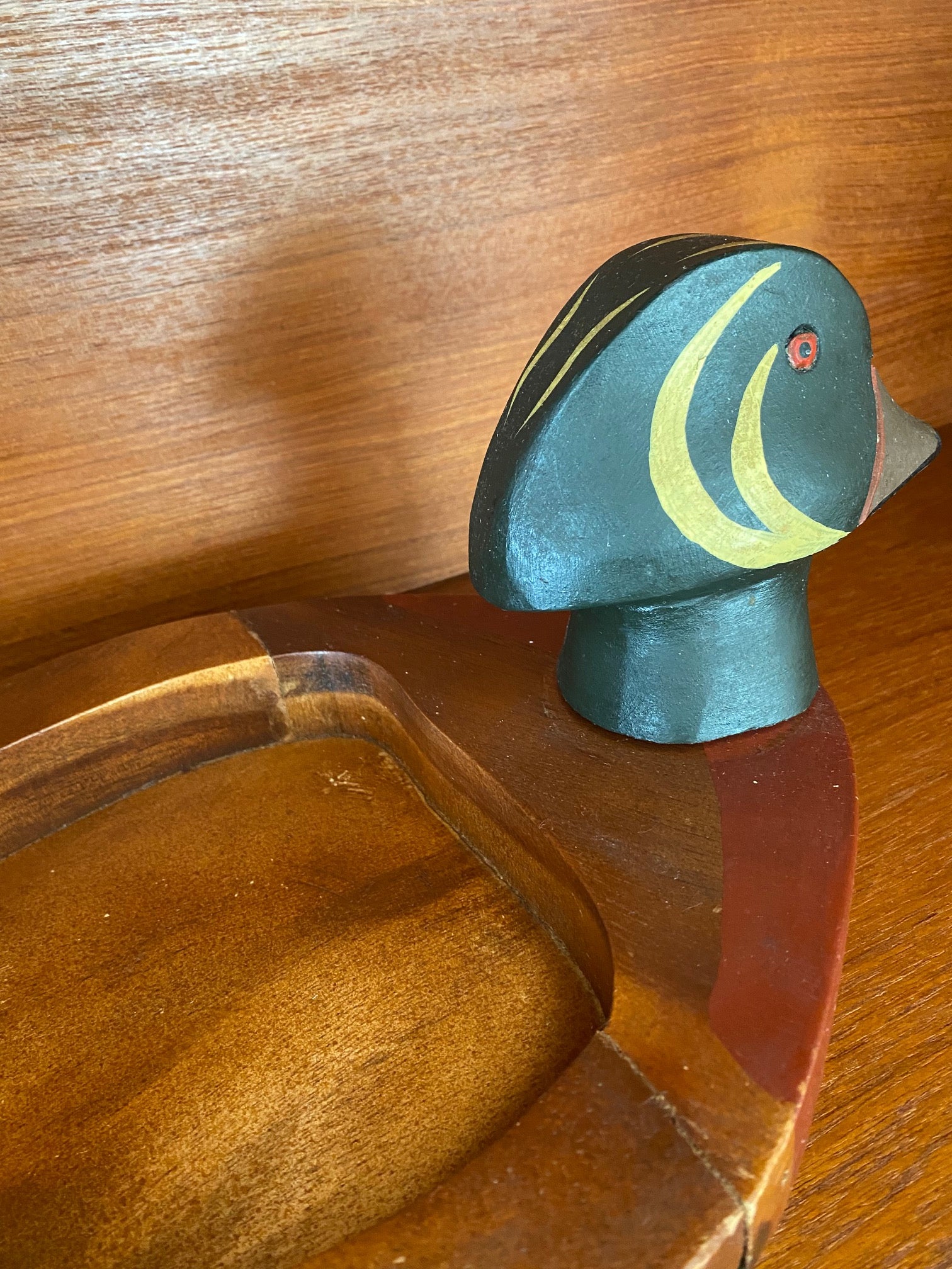 detail of head of duck decoy dish- Cook Street Vintage