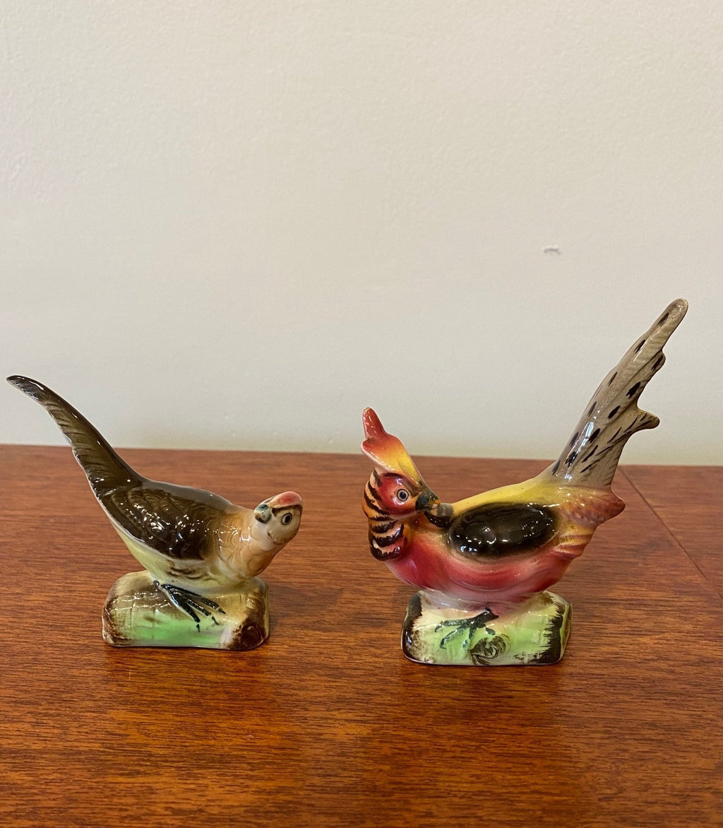 Vintage Pheasant Salt and Pepper Shakers- Cook Street Vintage