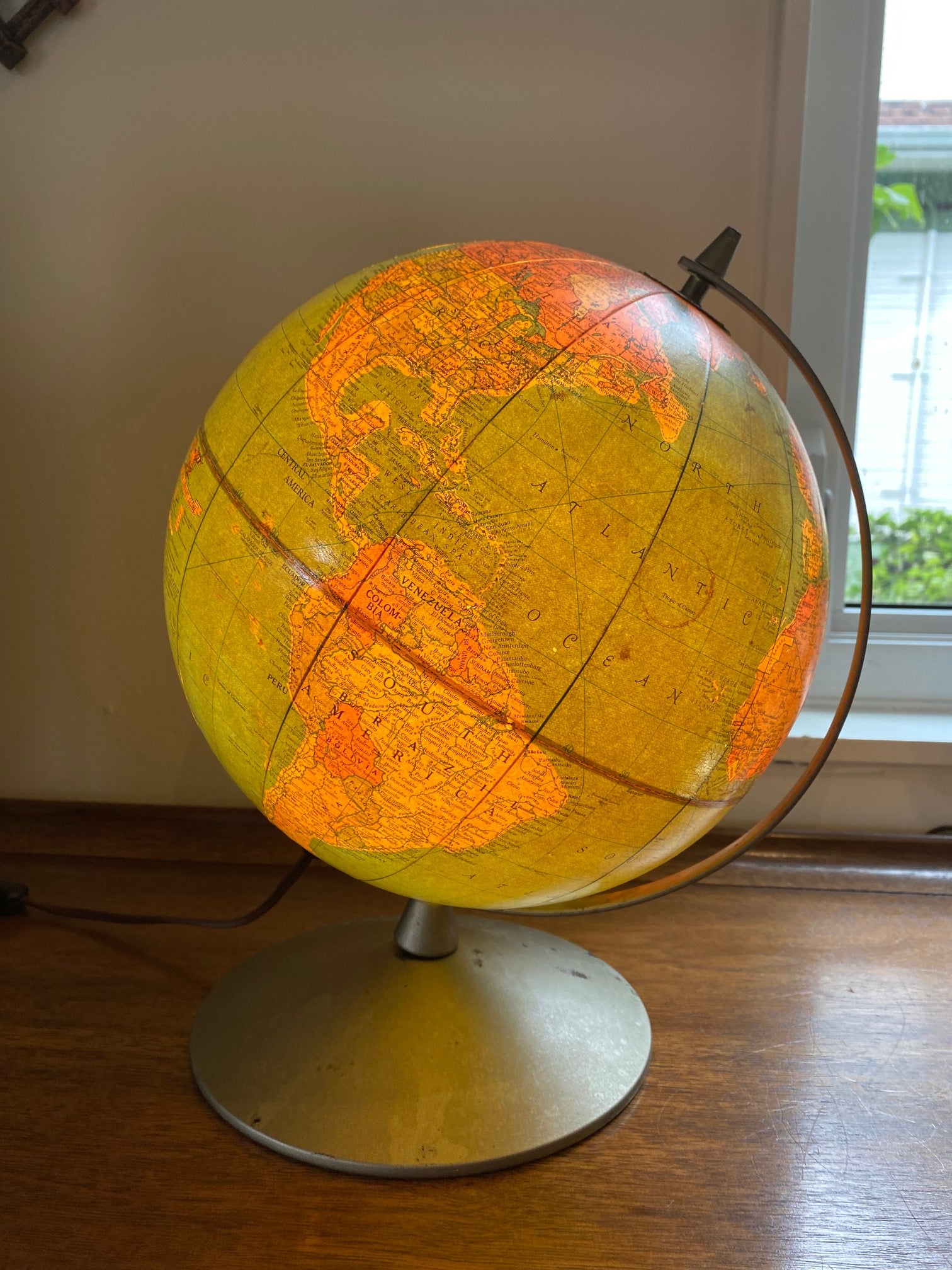 1950s Replogle 10" Library Globe Table Lamp- Cook Street Vintage