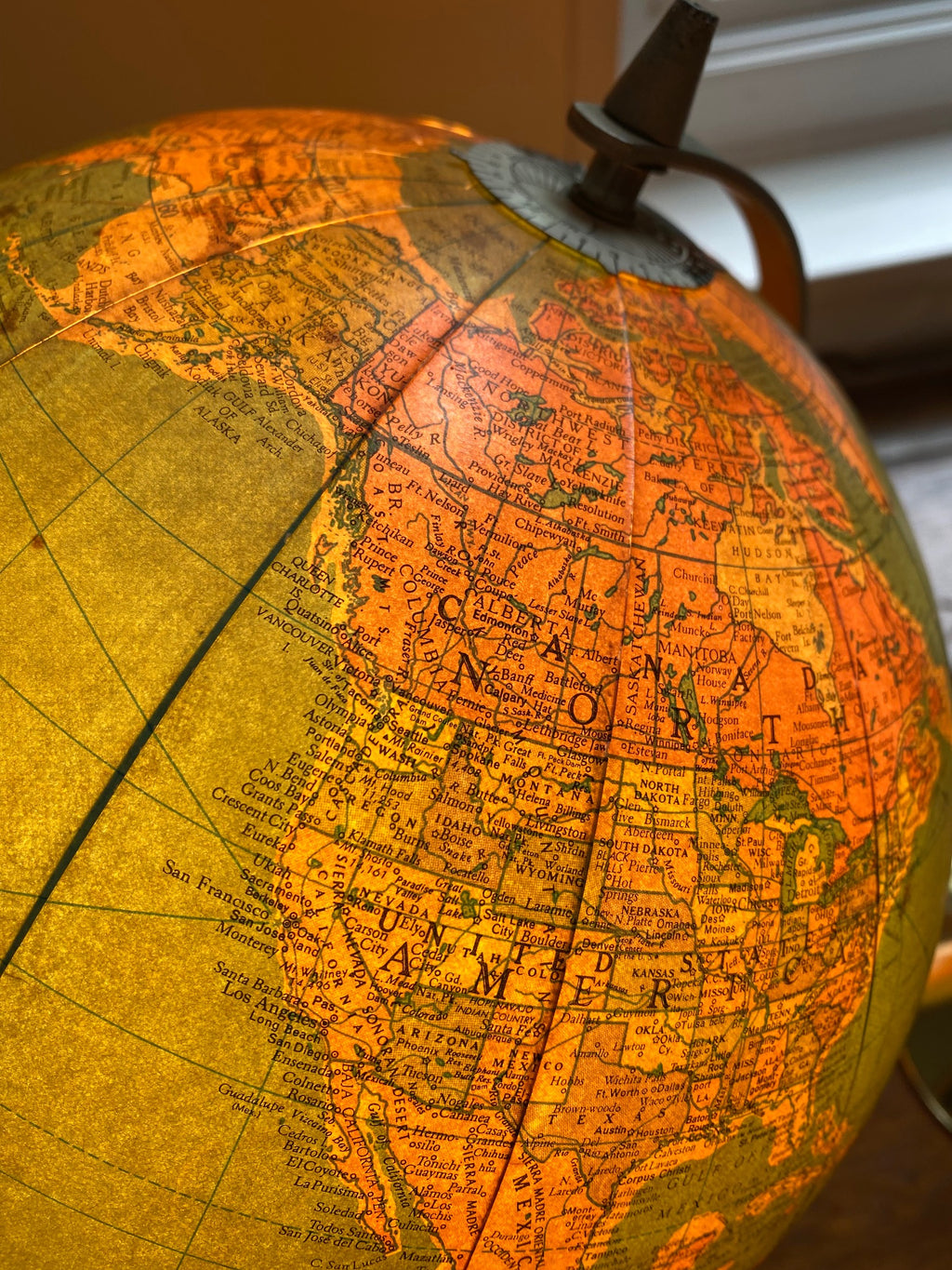 1950s Replogle 10" Library Globe Table Lamp- Cook Street Vintage