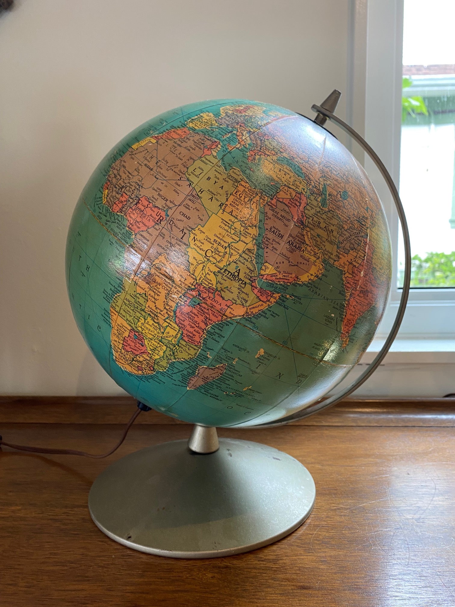 1950s Replogle 10" Library Globe Table Lamp- Cook Street Vintage