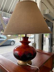 MCM Squatty Lava Drip Glaze Table Lamp- Cook Street Vintage