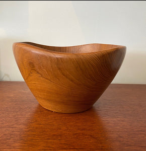 Beautiful 10"D Teak Salad Bowl