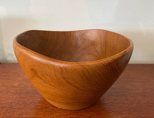 10"D teak salad bowl- Cook Street Vintage