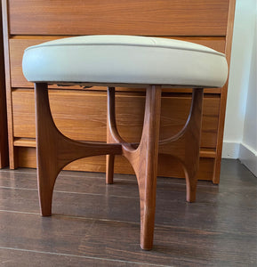 Fabulous MCM Ottoman with Sculptural Base- Cook Street Vintage