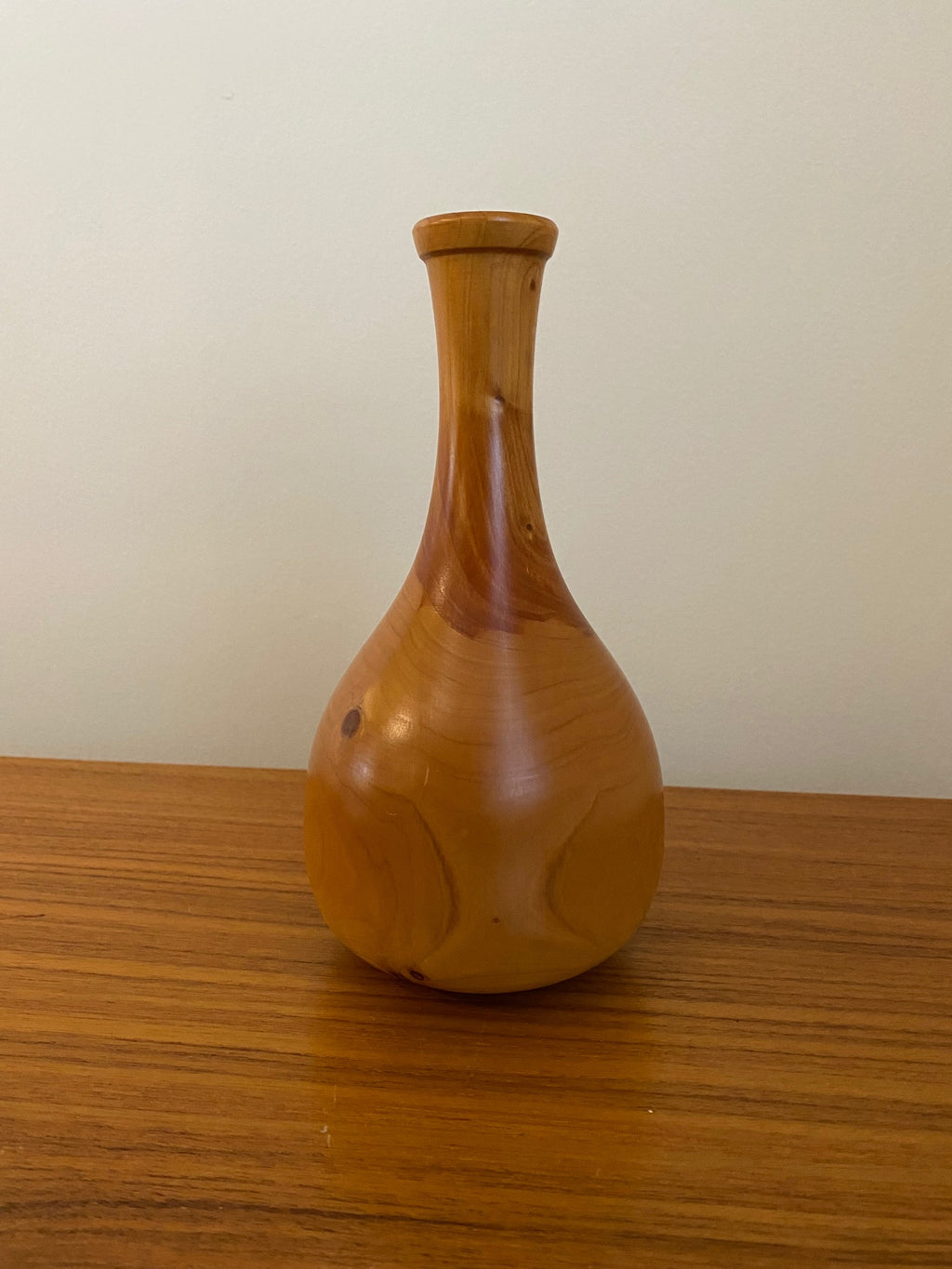 1980s Hand Turned Wood Vase - Cook Street Vintage