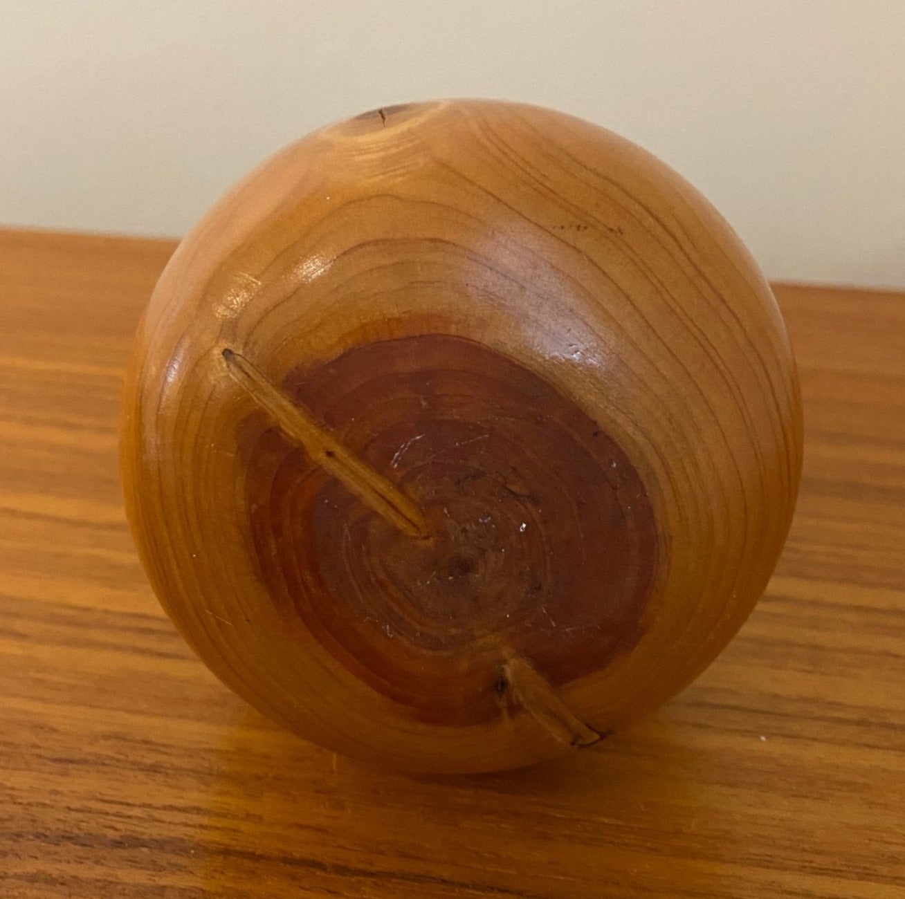 1980s Hand Turned Wood Vase - Cook Street Vintage