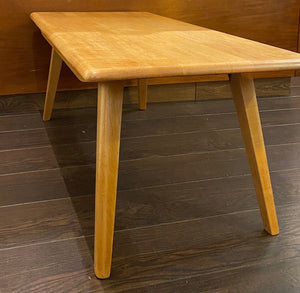 Gorgeous MCM maple coffee table with midcentury vibe. Solid tapered legs and top. Made in Canada - Cook Street Vintage