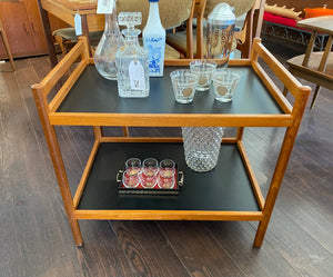 Dyrlund Teak Bar Side Bar with Black Formica- Cook Street Vintage
