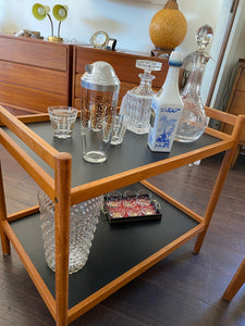 Dyrlund Teak Bar Side Bar with Black Formica- Cook Street Vintage