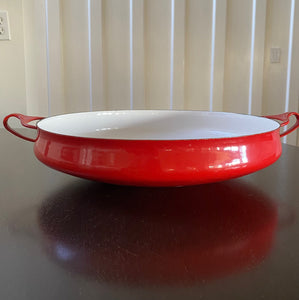 Vintage Red Dansk Casserole Paella Pan - Cook Street Vintage
