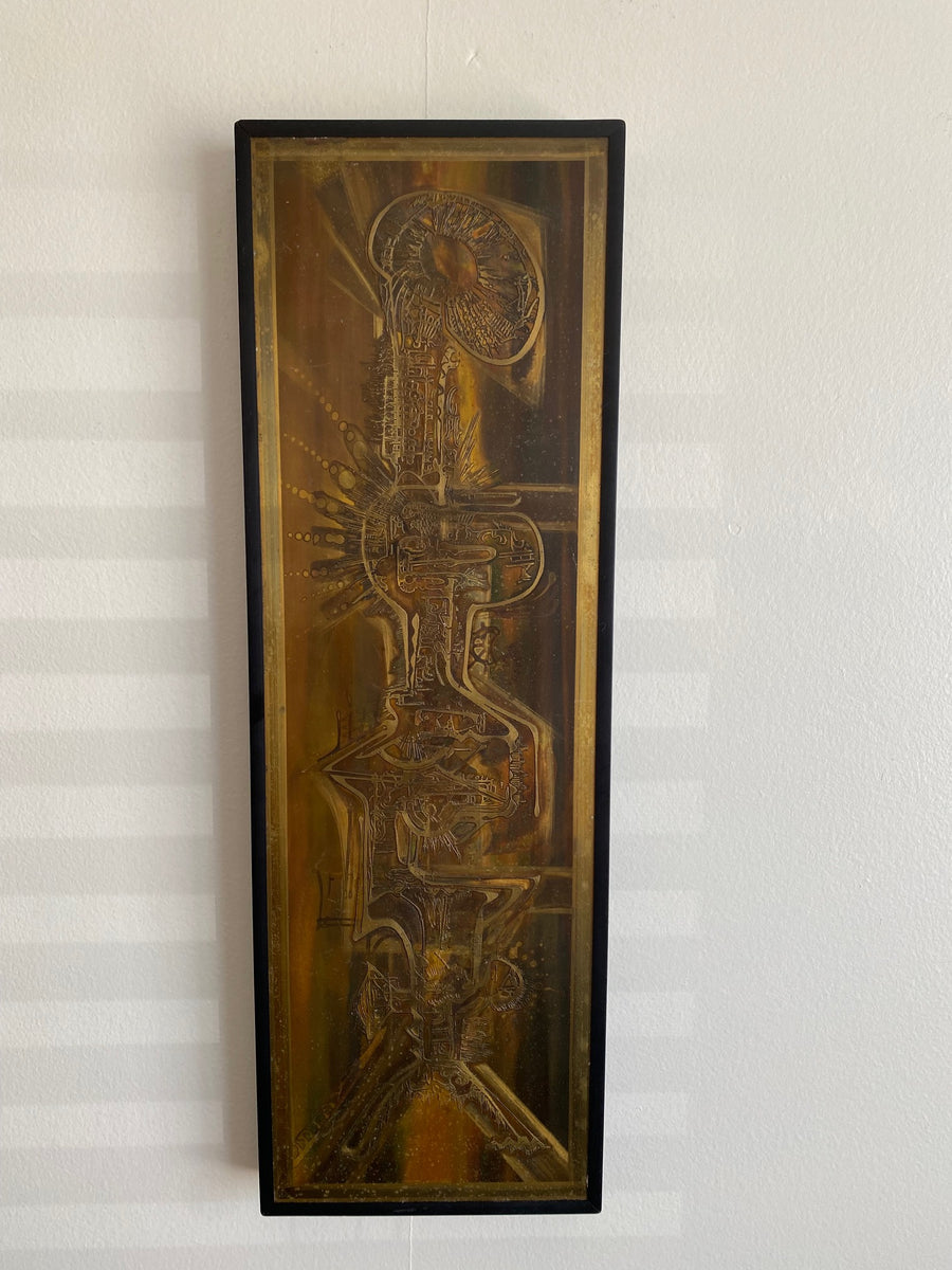 Rectangular Metal Art, Bernhard Rohne Cook Street Vintage