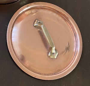 Two Handled Copper Sauce Pan with Lid - Cook Street Vintage