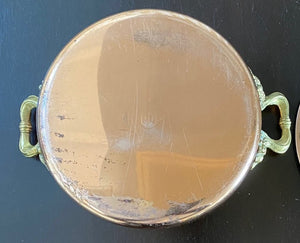 Two Handled Copper Sauce Pan with Lid - Cook Street Vintage