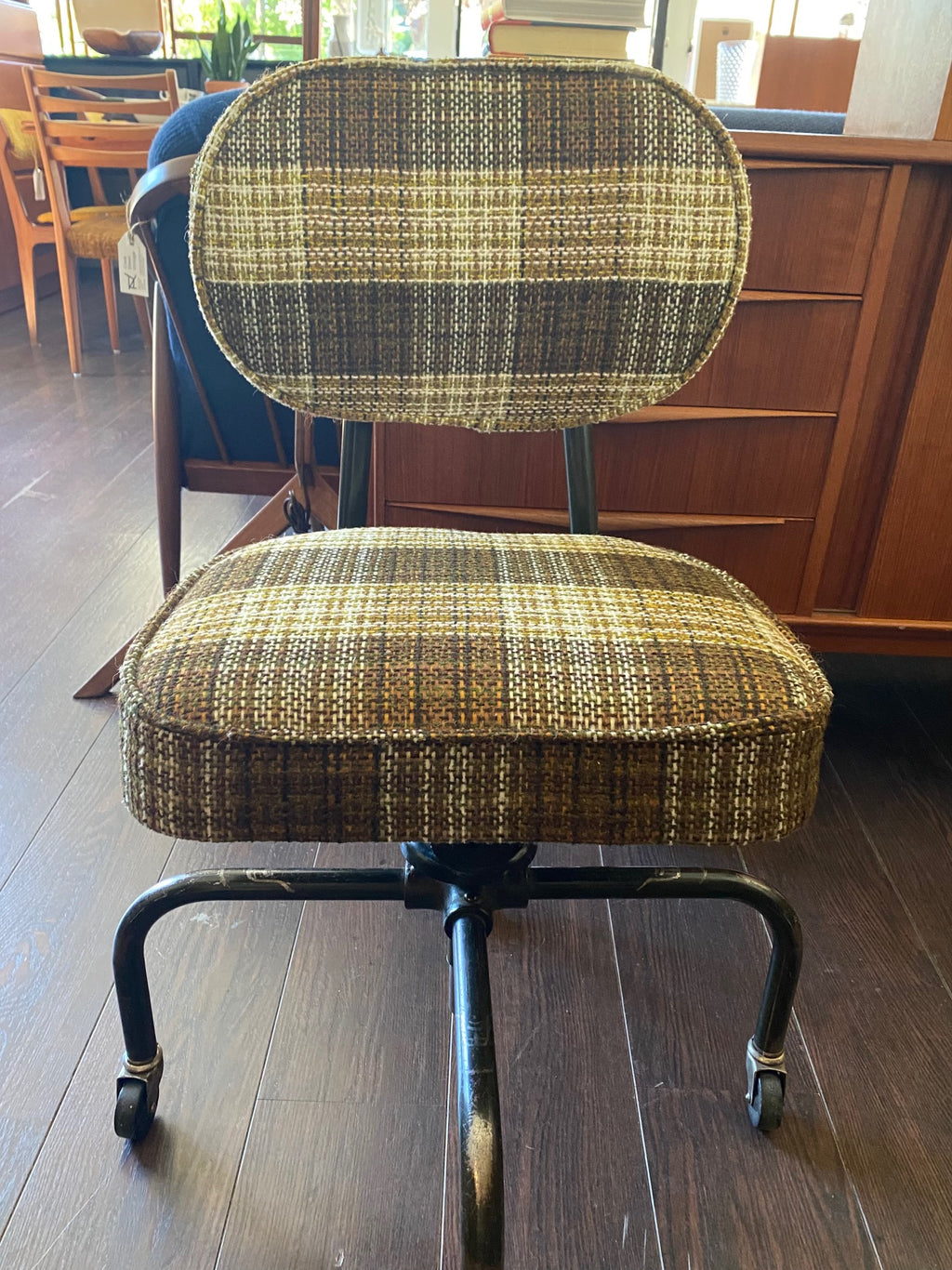 Gilson Swivel Upholstered Office Chair- Cook Street Vintage