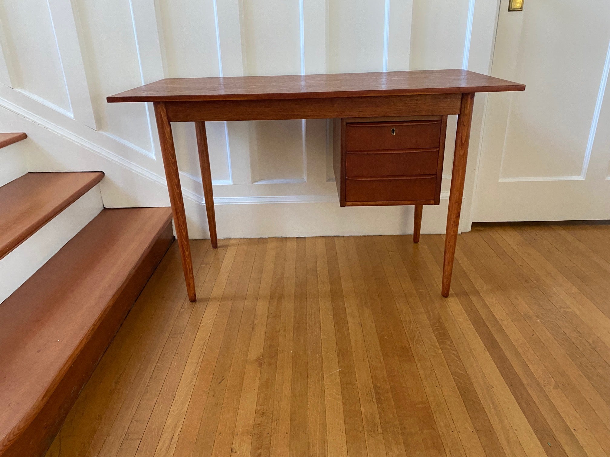 Scandinavian Design Teak Desk- Cook Street Vintage