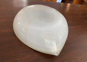 Unsigned Italian Heart Shaped Encased Glass Dish Attributed to Barbini- Cook Street Vintage