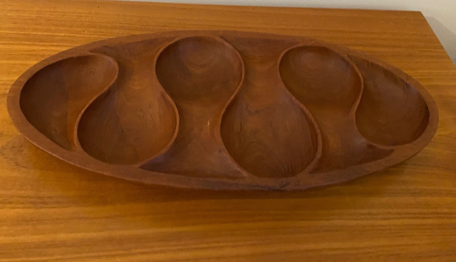 Midcentury Modern Design Teak Condiment Tray- Cook Street Vintage