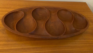 Midcentury Modern Design Teak Condiment Tray- Cook Street Vintage