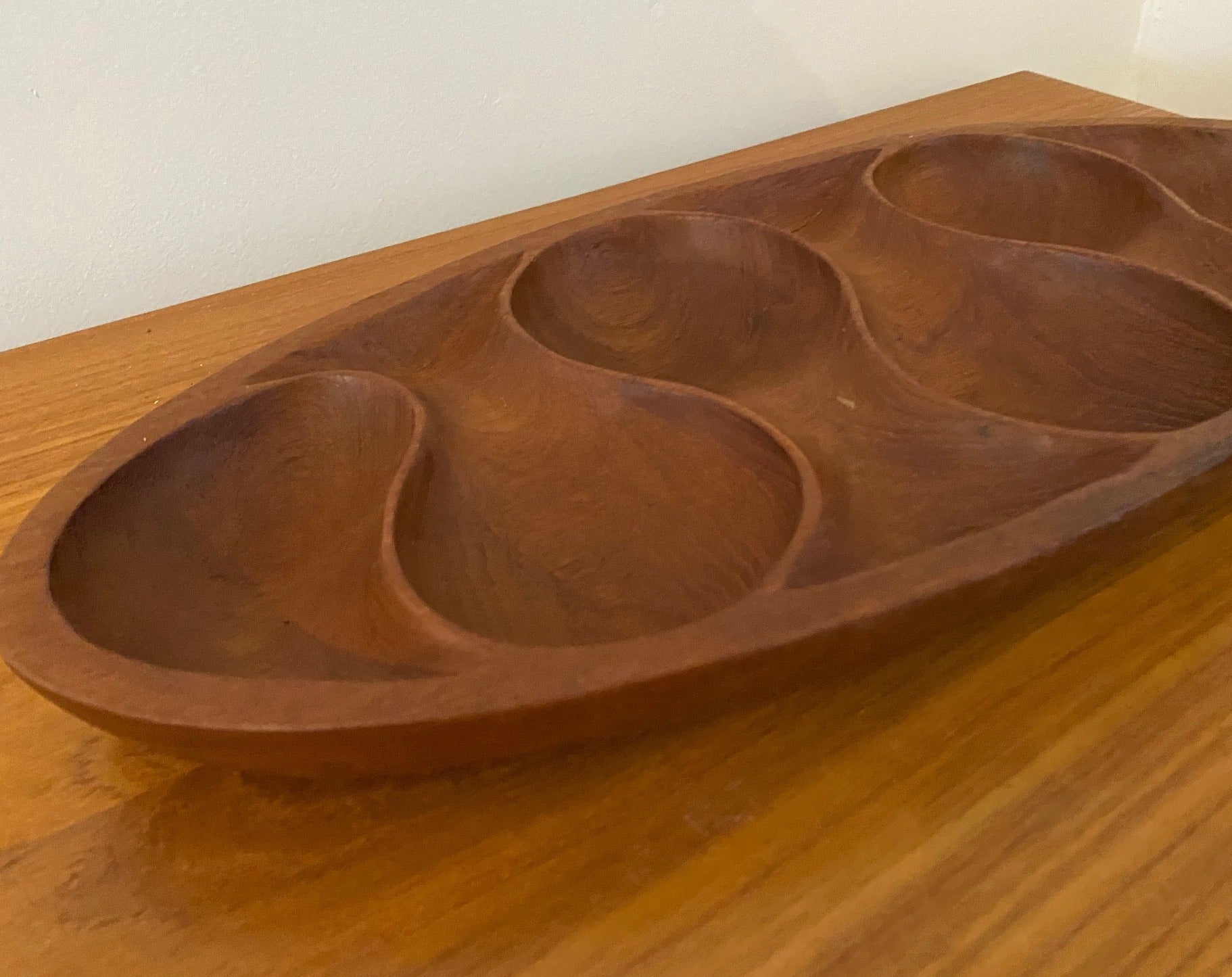 Midcentury Modern Design Teak Condiment Tray- Cook Street Vintage