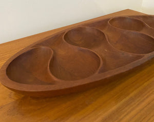 Midcentury Modern Design Teak Condiment Tray- Cook Street Vintage