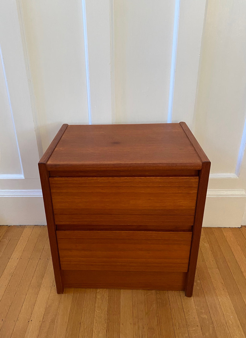 Small Teak 2 Drawer Bedside Tables- Cook Street Vintage
