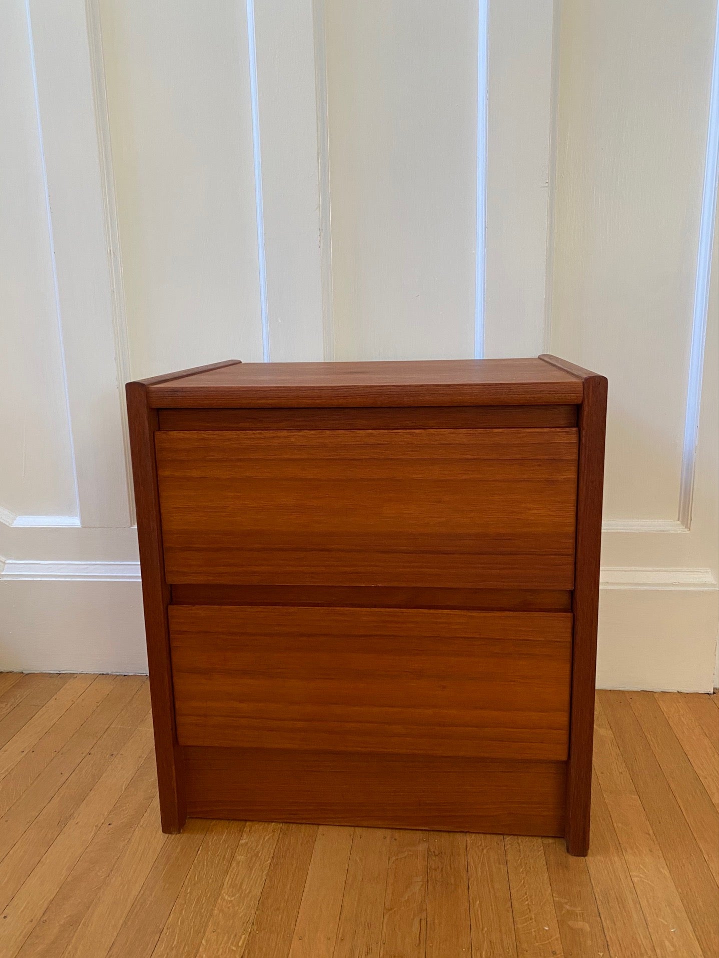 Small Teak 2 Drawer Bedside Tables- Cook Street Vintage