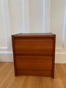 Small Teak 2 Drawer Bedside Tables- Cook Street Vintage
