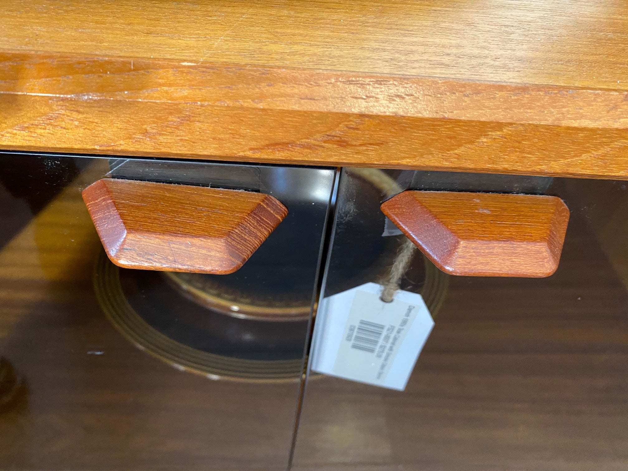 Danish 1990s Teak Cabinet with Smoke Glass Doors- Cook Street Vintage