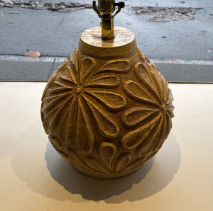 Vintage daisy carved bedroom lamp-Cook Street Vintage
