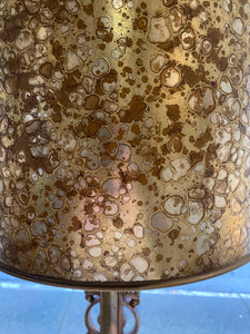 Metallic shade for Tall MCM Asian Influence Lamp with Metallic Shade- Cook Street Vintage
