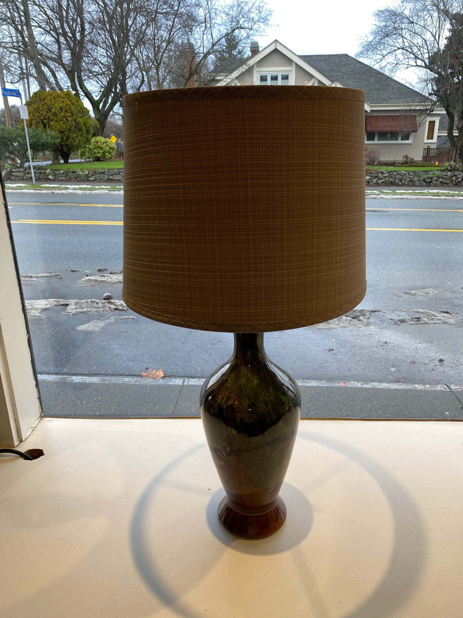 Green Vintage Ceramic Table Lamp - Cook Street Vintage