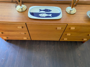 MCM Teak Dresser with Sculpted Wood Pulls