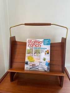 MCM Solid Teak Book and Magazine Stand - Cook Street Vintage