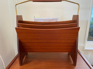 MCM Solid Teak Book and Magazine Stand - Cook Street Vintage