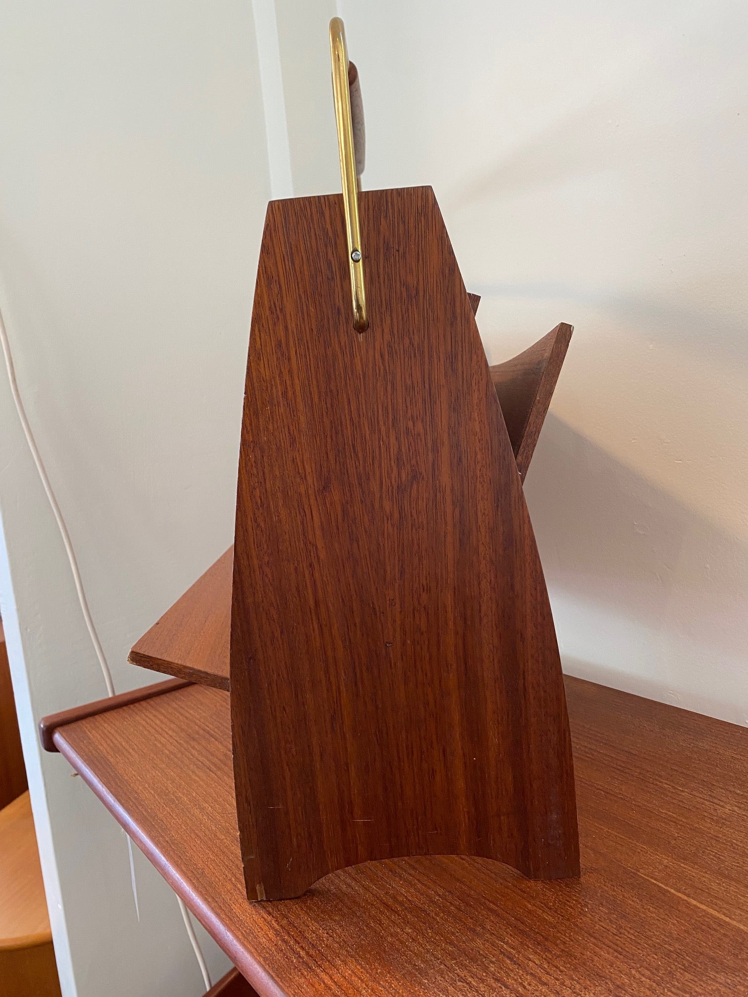 MCM Solid Teak Book and Magazine Stand - Cook Street Vintage